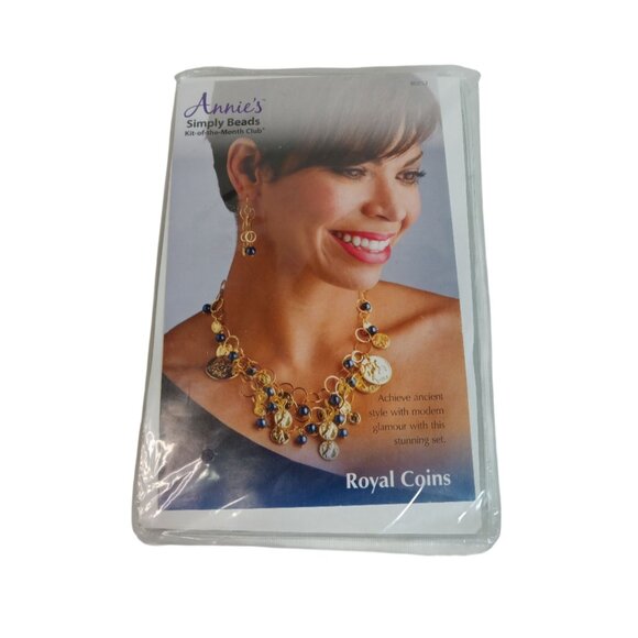 Annie's Simply Beads Kit of the Month Club Royal Coins Necklace and Earrings Set - Picture 1 of 6